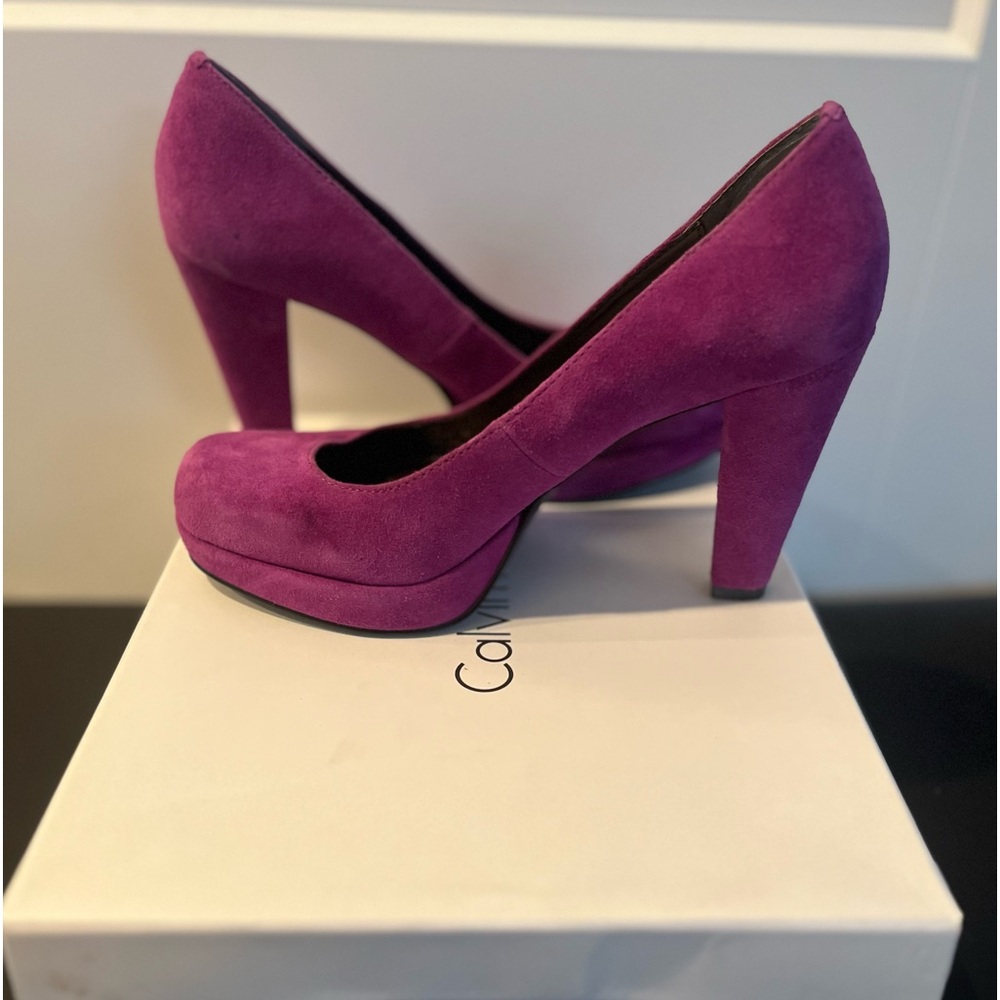 Calvin Klein suede heels.